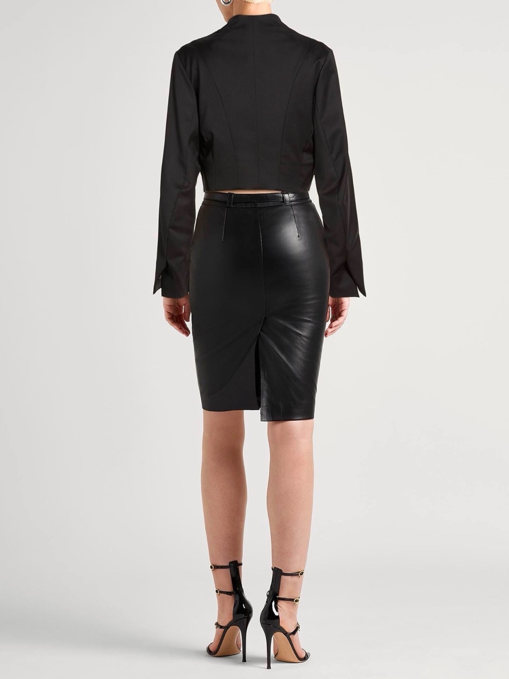 $1621 VIVIENNE WESTWOOD BLACK VIRGIN WOOL BOLERO CROPPED BLAZER JACKET SIZE 38 - Picture 3 of 9